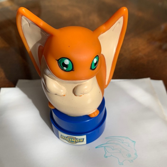 Digimon Ink Stamper Patamon character Stamp collectible character Vintage - Picture 5 of 5